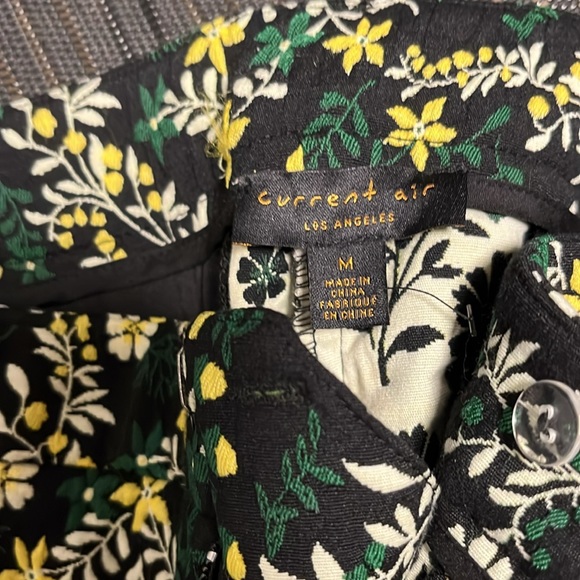 NWT Anthropologie Current Air Daisy Floral Embroidered Slim Straight Pants M - Picture 7 of 9